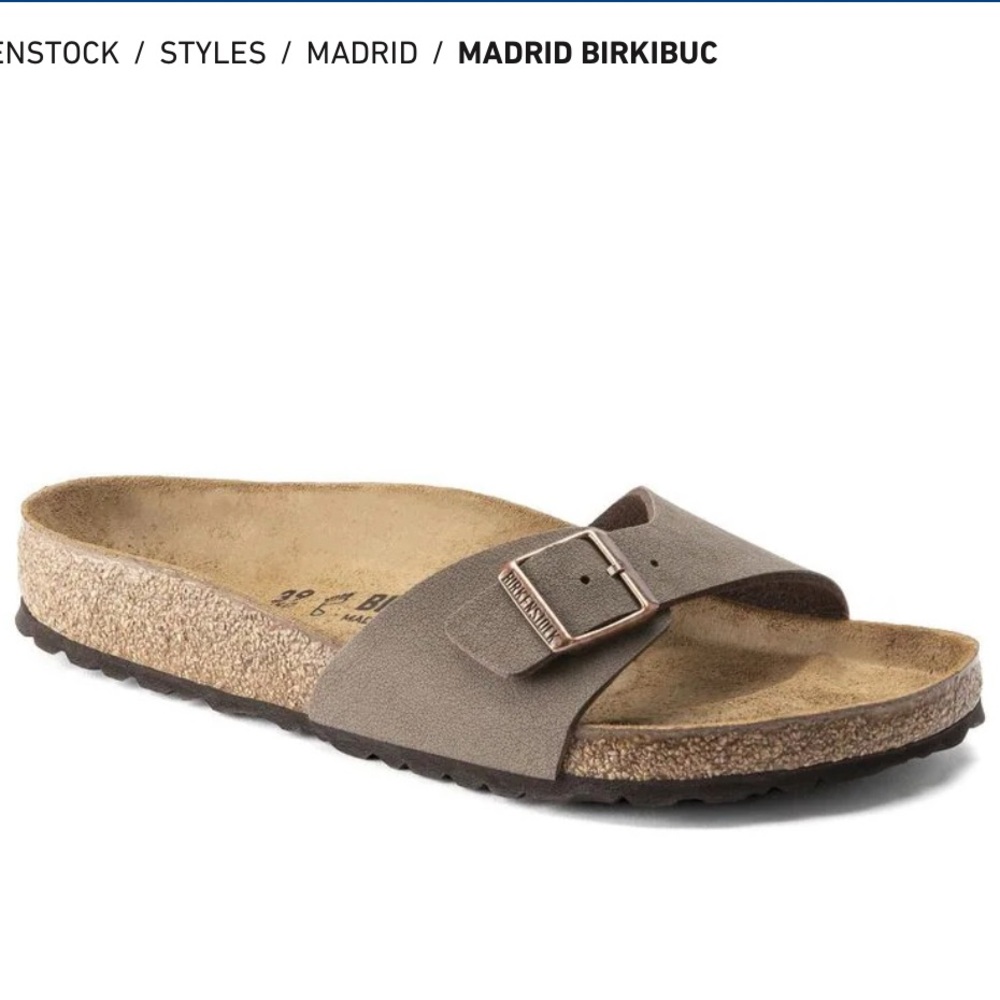 Birkenstock Madrid Mocha sandals; size 40: